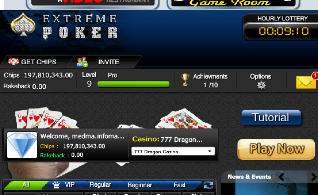 Extreme Poker Facebook Game